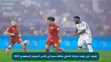 تعرف على موعد مباراة الأهلي والقادسية في كأس السوبر السعودي 2025